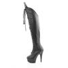 Pleaser - DELIGHT3014 Plateau overknee Laarzen - Zwart Product image